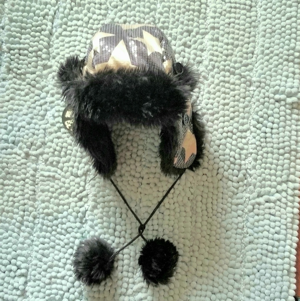 Sequin Bomber Hat NEW